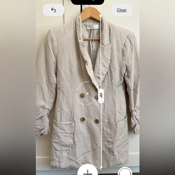 ASTR Blazer Linen blend long size small - Picture 7 of 7